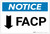 Notice: FACP Down Arrow - Label