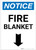 Notice: Fire Blanket with Down Arrow Portrait - Label