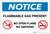Notice: Flammable Gas Present No Open Flame/Smoking with Icons - Label