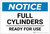 Notice: Full Cylinders Ready For Use - Label