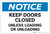 Notice: Keep Doors Closed Unless Loading Or Unloading - Label