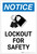 Notice: Lockout For Safety with Icon Portrait - Label