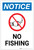 Notice: No Fishing with Icon Portrait - Label