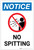 Notice: No Spitting with Icon Portrait - Label
