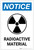 Notice: Radioactive Material Portrait with Icon - Label