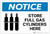 Notice: Store Full Gas Cylinders with Grahic - Label