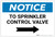 Notice: To Sprinkler Control Valve Arrow Right - Label
