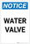 Notice: Water Valve Portrait - Label