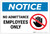 Notice: No Admittance - Employees Only with Icon Landscape - Label