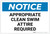 Notice: Appropriate Clean Swim Attire Required Landscape - Label