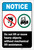 Notice: Do Not Lift Move Heavy Objects Without Mechanical Lift Assistance Portrait ANSI - Label