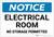 Notice: Electrical Room No Storage Permitted Landscape - Label