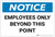 Notice: Employees Only Beyond This Point Landscape - Label
