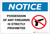 Notice: Possession Of Firearms Strictly Prohibited with Icon Landscape - Label