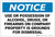 Notice: Possession of Alcohol/Drugs/Firearms on Property Landscape - Label