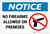 Notice: No Firearms Allowed Premises with Icon Landscape - Label