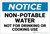 Notice: Non-Potable Water - Not For Drinking or Cooking Use Landscape - Label