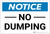 Notice: No Dumping Landscape - Label