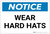 Notice: Wear Hard Hats Landscape - Label