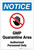 Notice: GMP Quarantine Area - Authorized Personnel Only with Icon Portrait - Label