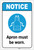 Notice: Apron Must Be Worn with Icon ANSI Portrait - Label