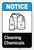 Notice: Cleaning Chemicals ANSI with Icon Portrait - Label