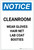 Notice: Cleanroom Wear Gloves/Hair Net/Lab Coat/Booties Portrait - Label