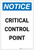 Notice: Critical Control Point Portrait - Label
