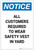 Notice: All Customers Required to Wear Safety Vest in Yard Portrait - Label