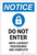 Notice: Do Not Enter Until Lockout Procedures Are Complete Portrait - Label