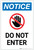 Notice: Do Not Enter With Icon Portrait - Label