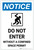 Notice: Do Not Enter Without Confined Space Permit Portrait - Label