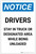 Notice: Drivers Stay In Truck Or Designated Area While Being Unloaded Portrait - Label