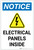Notice: Electrical Panels Inside with Icon Portrait - Label
