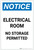 Notice: Electrical Room No Storage Permitted Portrait - Label