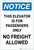 Notice: This Elevator for Passengers Only - No Freight Allowed Portrait - Label