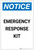 Notice: Emergency Response Kit Portrait - Label