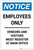 Notice: Employees Only - Vendors and Visitors Must Register at Main Office Portrait - Label