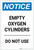 Notice: Empty Oxygen Cylinders - Do Not Use Portrait - Label