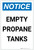Notice: Empty Propane Tanks Portrait - Label