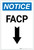 Notice: FACP Down Arrow Portrait - Label