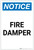 Notice: Fire Damper Portrait - Label