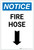 Notice: Fire Hose with Down Arrow Portrait - Label
