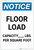 Notice: Floor Load Capacity Pounds Portrait - Label