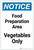 Notice: Food Prep Area - Vegetables Only Portrait - Label