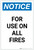 Notice: For Use On All Fires Portrait - Label