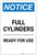 Notice: Full Cylinders Ready For Use Portrait - Label