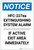 Notice: HFC 227ea Extinguishing System Alarm Portrait - Label