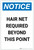 Notice: Hair Net Required Beyond This Point Portrait - Label