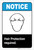 Notice: Hair Protection Required with Icon ANSI Portrait - Label